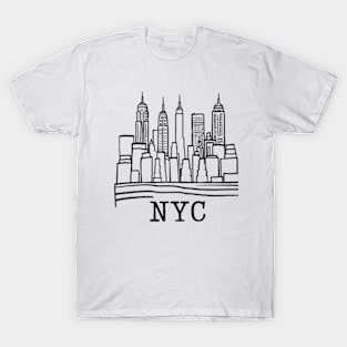 NYC doodle art 2024 T-Shirt